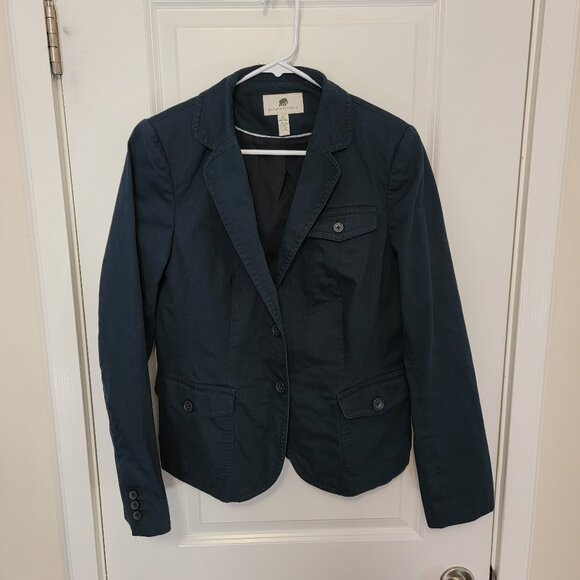 Banana Republic Women's Blazer Casual Jacket, Navy Blue, Button Pockets, Size 12 - Picture 1 of 14